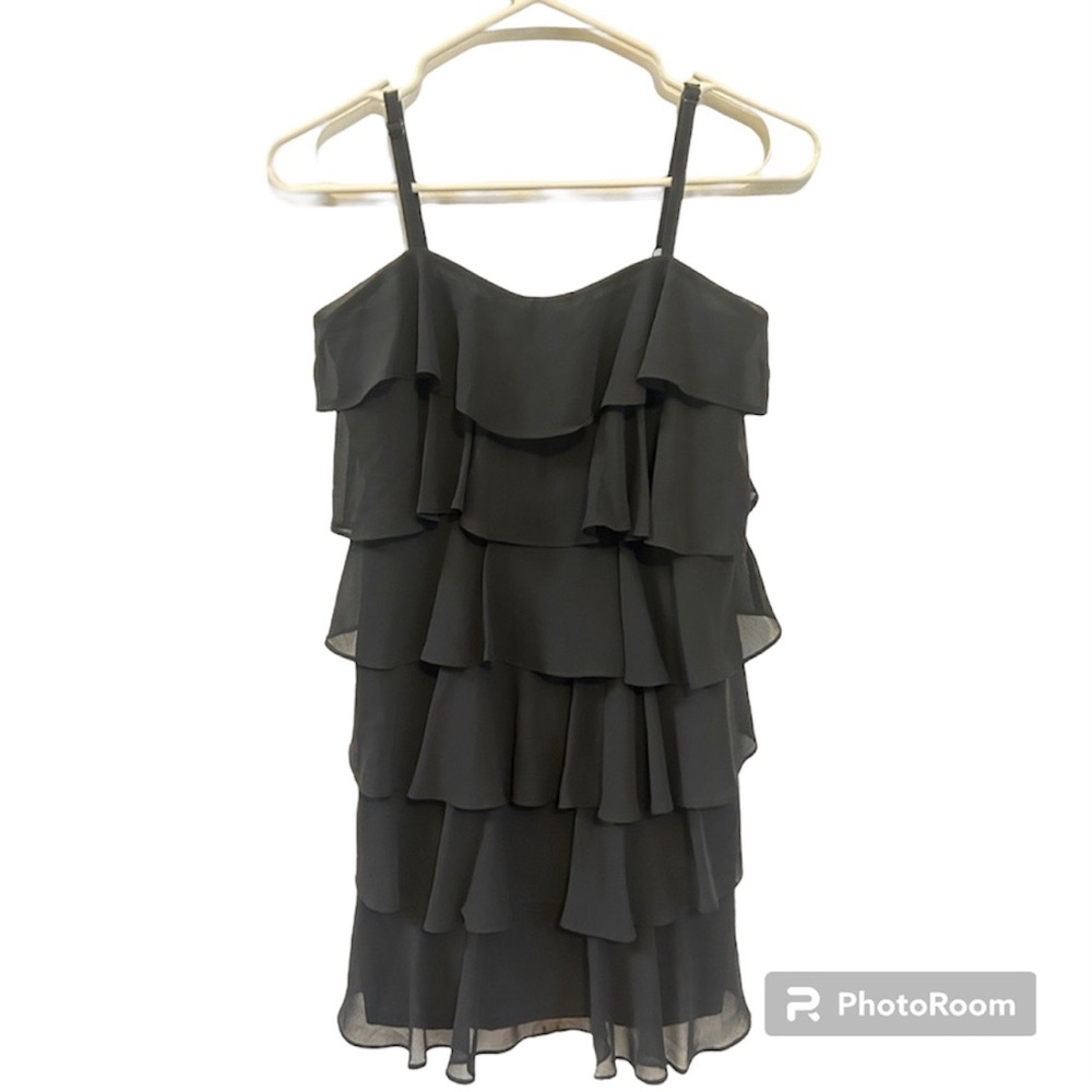 Ann Taylor LOFT Black Ruffle minidress, NWT, Size 0petite